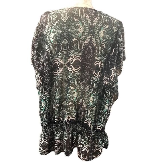 Faded glory size 4X sheer abstract blouse - Picture 4 of 10